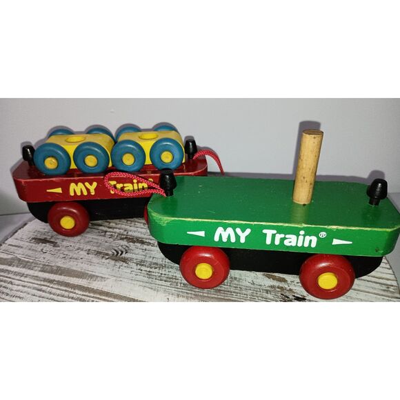 MONTGOMERY SCHOOLHOUSE INC.:  Vintage "My Train" Train Set (Train & Wagons) - Picture 5 of 8